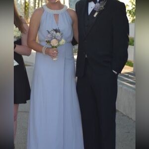 Erin Fetherston Embellished Faux Wrap Chiffon Gown